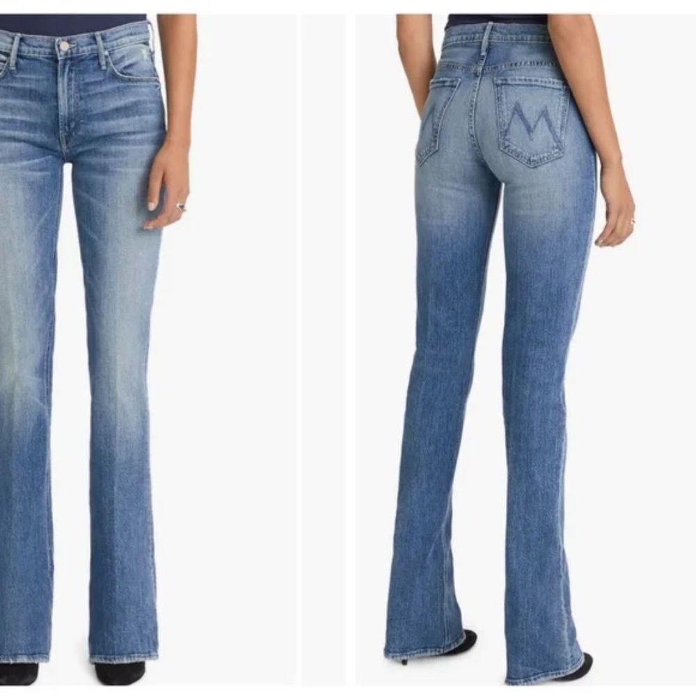 MOTHER The Runaway Skinny Flare Popism Jeans. Size 24. Waist 26" Inseam 32"